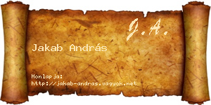 Jakab András névjegykártya