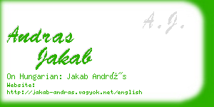 andras jakab business card